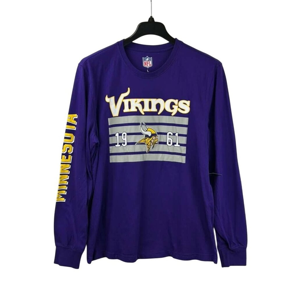 G-lll Appareal Group Men's L Minnesota Vikings Sweatshirt Purple Long Sleeve NFL